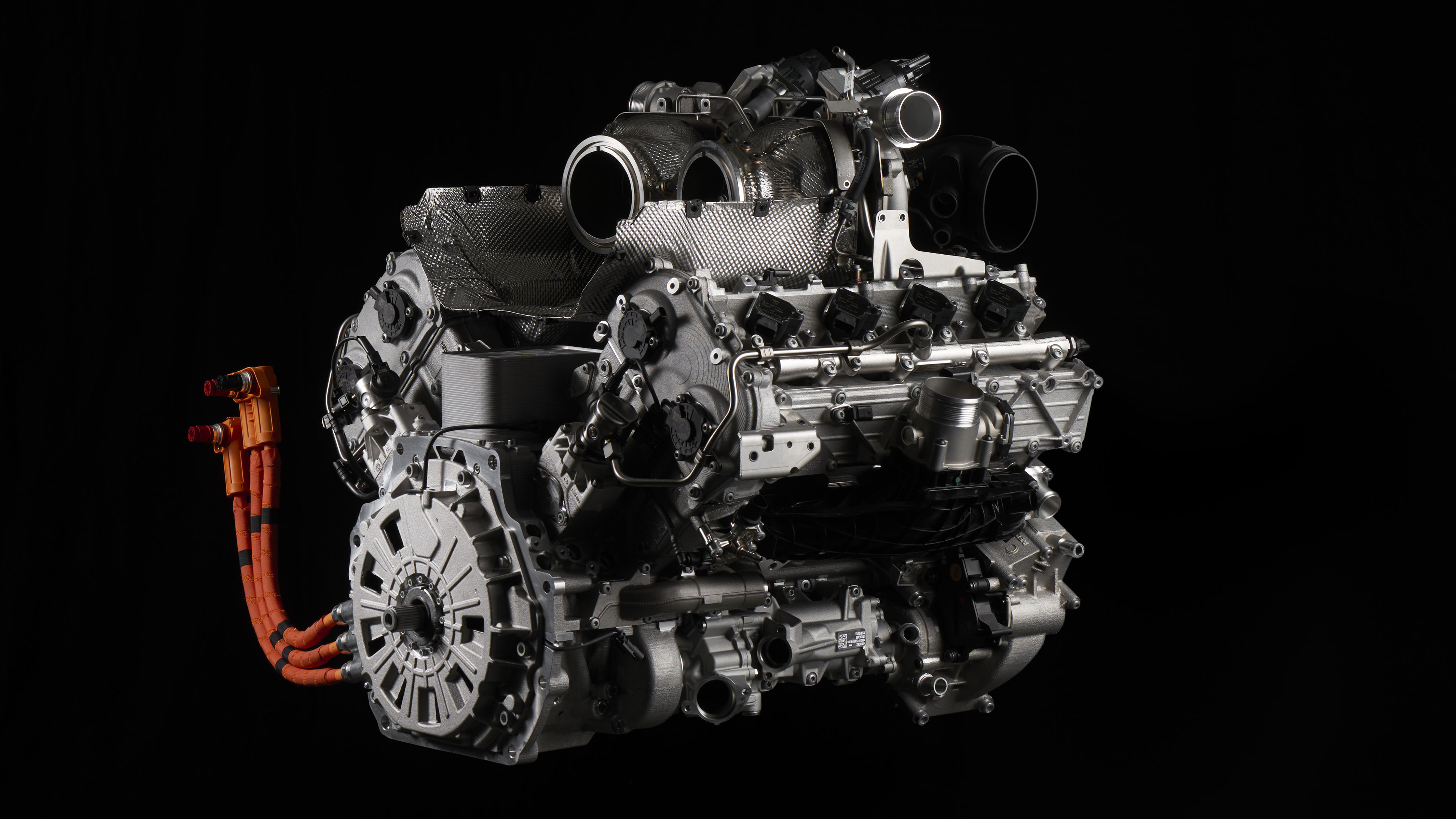 This is Lamborghini’s all-new twin turbo V8, and it'll redline at 10 ...
